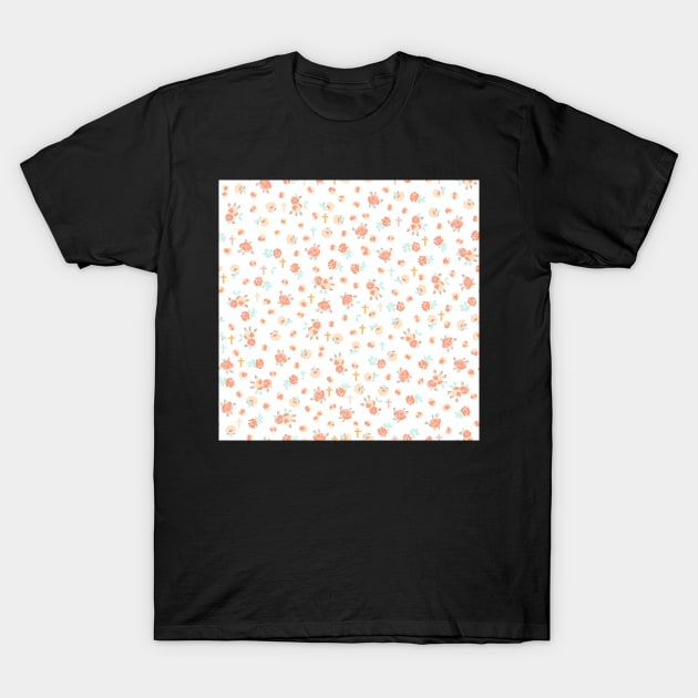 Tiny Crosses and Blossoms T-Shirt by MSBoydston